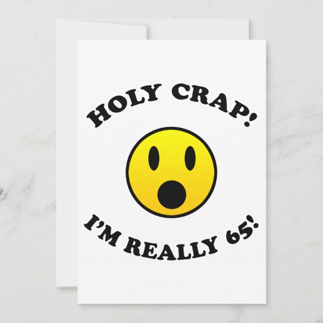 Carte 65e anniversaire cadeaux de sac (Devant)