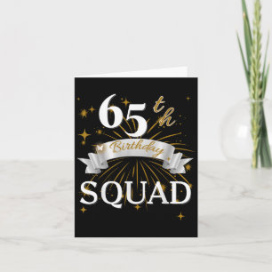 Carte 65e Anniversaire Escouade de style de fête familia
