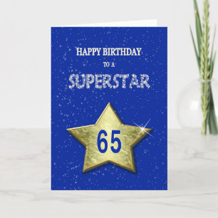 Carte 65e anniversaire pour une Superstar