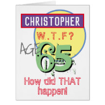Carte 65e anniversaire - WTF Design