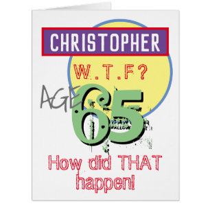 Carte 65e anniversaire - WTF Design