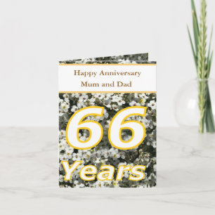 Carte 66e anniversaire modifiable