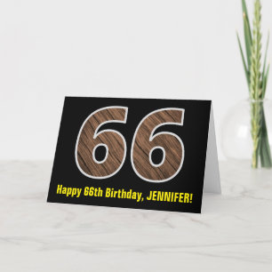 Carte 66e anniversaire : Nom + Faux Motif de grains de b