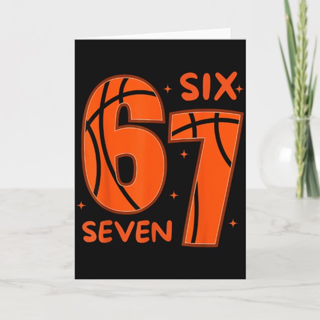 Carte 67 Basketball Six Seven 6 7 Meme 6  (Devant)