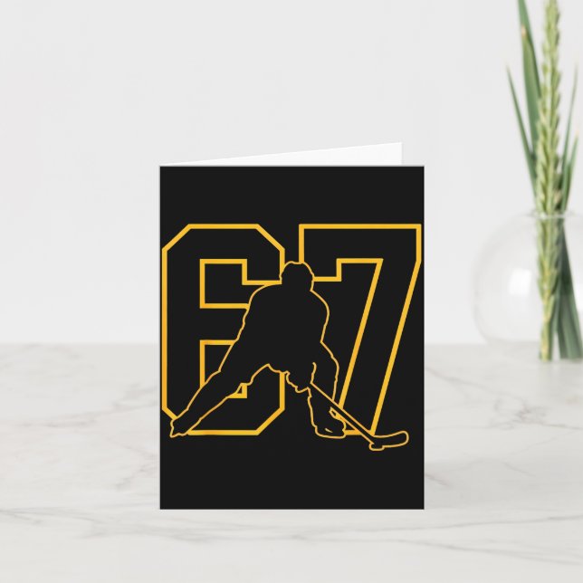 Carte 67 Brainrot Youth Ice Hockey Drip - Funny Kids 67  (Devant)