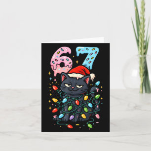 Carte 67 Chapeau de Père Noël à gouttes de glace Black C