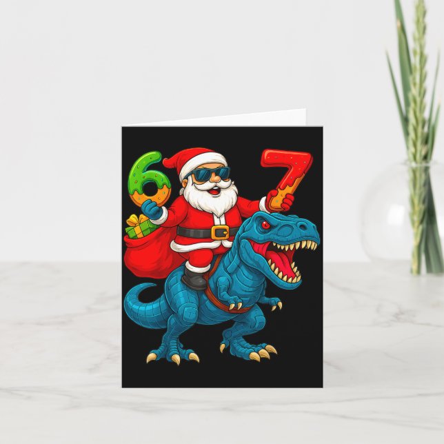 Carte 67 Christmas 6 7 Meme Funny Santa Six Seven Xmas B (Devant)