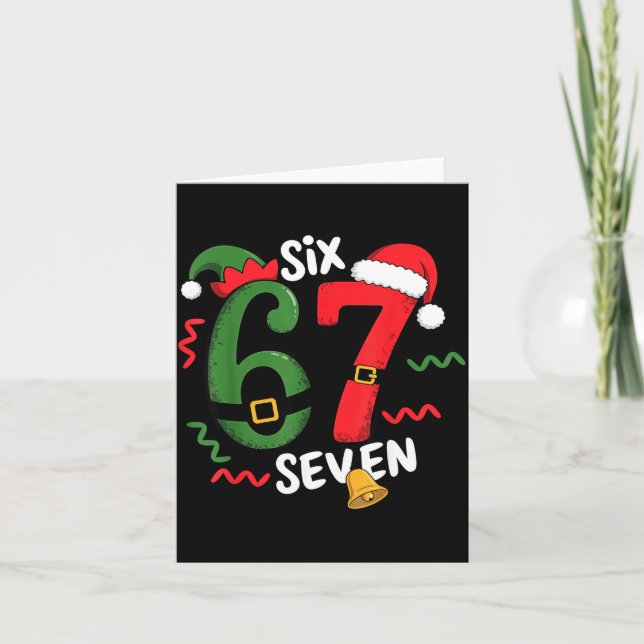 Carte 67 Christmas 6 7 Meme Six Seven Xmas  (Devant)