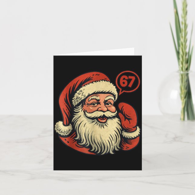 Carte 67 Christmas Funny Six Seven Meme 6_7 Shirt Santa  (Devant)