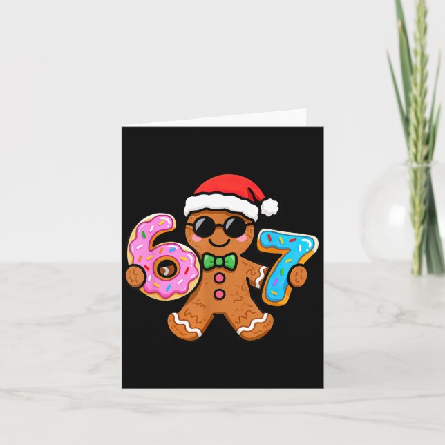 Carte 67 Christmas Gingerbread Six Seven Meme Gen Alpha  (Devant)