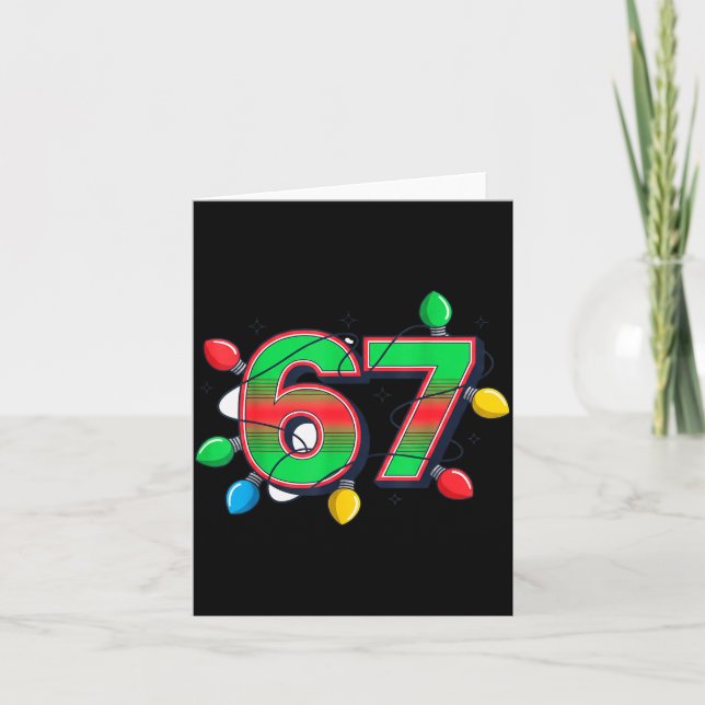 Carte 67 décorations de Noël lumineuses design mème kits (Devant)