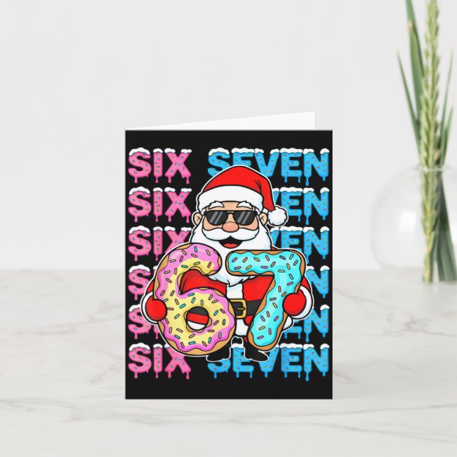 Carte 67 Donut Christmas Funny Six Seven Meme Santa Kids (Devant)