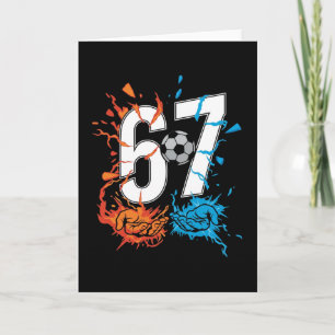 Carte 67 Football Six Seven Football 6 7 Enfants Garçons
