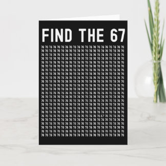 Carte 67 Game Trouver 67 Meme Garçons Filles 6 7 Slang A