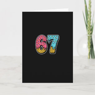 Carte 67 Glace Dégoulinante Mème Drôle Six Sept Gen Alph