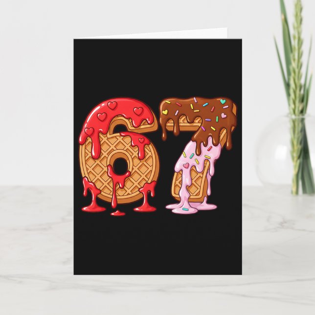 Carte 67 Glace Drip Meme Drôle Six Sept Saint Valentin D (Devant)