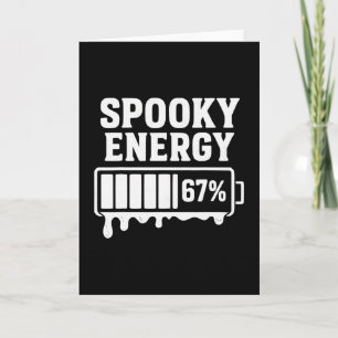 Carte 67 Halloween Énergie Effrayante Brainrot Mème Six