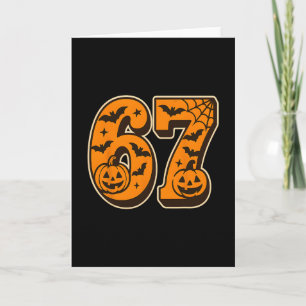Carte 67 Halloween Six Seven Brainrot Mème Garçons Enfan