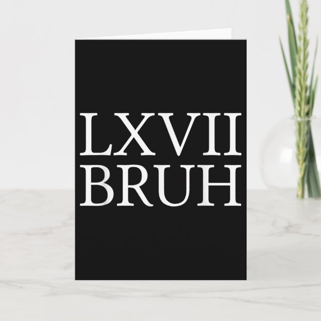 Carte 67 Histoire Mème Six Sept Bruh Drôle Professeur d' (Devant)