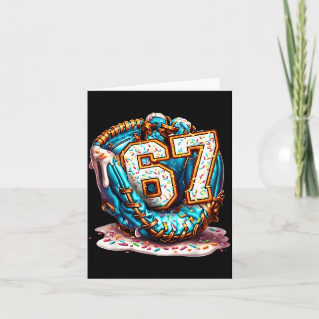 Carte 67 Ice Cream Drip Funny Six Seven Baseball  (Devant)