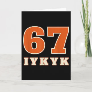 Carte 67 Iykyk Design Athlétique de Style Rétro Vintage 