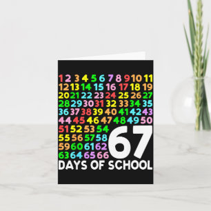 Carte 67 Jours D'école Professeur Enfants Garçon 67 Math