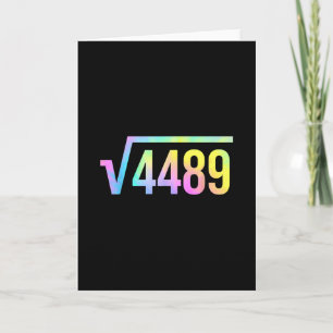 Carte 67 Meme Argot Tie Dye Drôle Racine Carrée 4489 Mat