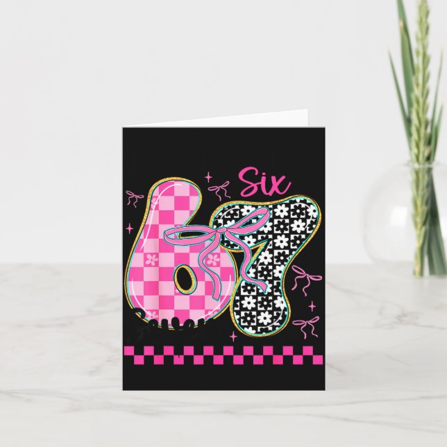 Carte 67 Mème drôle rempli de cœurs Six Sept Valenti (Devant)