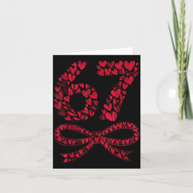 Carte 67 Meme du cœur de la Saint-Valentin – Trendy Six  (Devant)