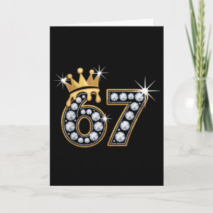 Carte 67 Meme Luxe Couronne Drip Élégant Royal Six Sept