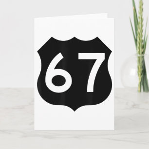 Carte 67 Meme Six Seven 6-7 Blague drôle d'Internet Vira