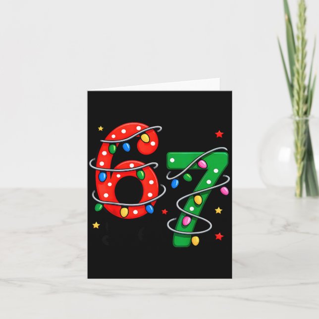 Carte 67 Meme Six Seven Funny Christmas Pajamas Boys Gir (Devant)