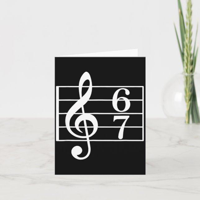 Carte 67 Music Meme Slang Six Seven Music Teacher School (Devant)
