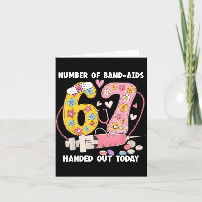 Carte 67 Nurse Meme Funny Six Seven Nursing Medical Scho (Devant)