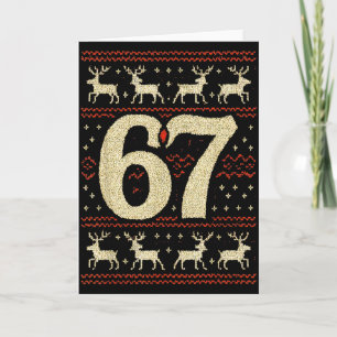 Carte 67 Pull de Noël laid 6 7 Mème Six Sept Maçon
