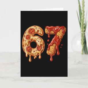 Carte 67 Six Seven 6-7 Pizza & Chicken Nugget - Bra pour