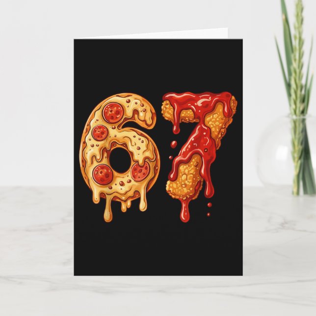 Carte 67 Six Seven 6-7 Pizza & Chicken Nugget - Kids Bra (Devant)