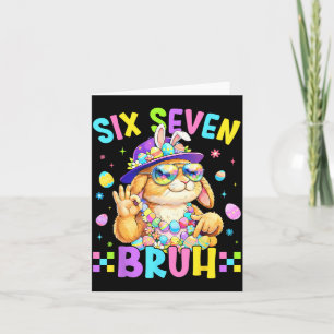 Carte 67 Six Seven Bruh Bunny pour enfants filles garçon