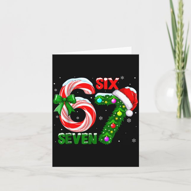 Carte 67 Six Seven Bruh Funny Christmas 6 7 Meme Men Wom (Devant)