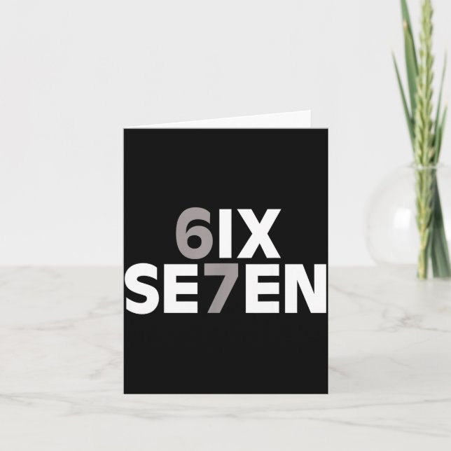 Carte 67 Six Seven Meme Funny Gen Alpha Slang Teens Kids (Devant)