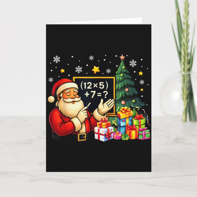 Carte 67 Teacher Santa Christmas Six Seven Meme Brainrot (Devant)