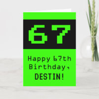 67e anniversaire : Nerdy / Geeky Style "67" et nom