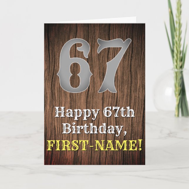 Carte 67e anniversaire : Pays inspiré par l'Ouest Look,  (Devant)