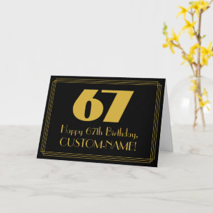 Carte 67e Anniversaire : Vue inspirée d'Art Déco "67" &