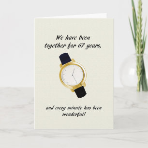 Carte 67e Montre-poignet pour anniversaire de Mariage