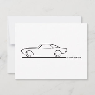 Carte 68 Camaro dur dessus NOIR