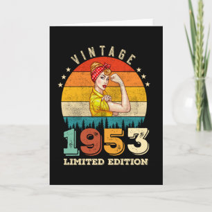 Carte 69 ans Femmes Anniversaire 1953 Vintage 69e annive