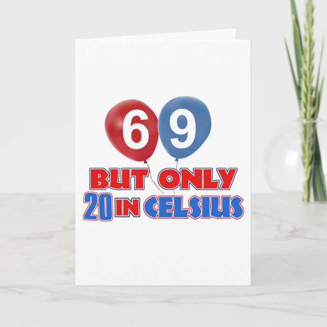 Carte 69e année conception d'anniversaire (Devant)