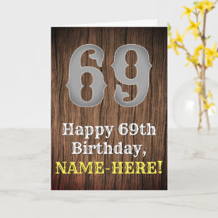Carte 69e anniversaire : Pays inspiré par l'Ouest Look, 