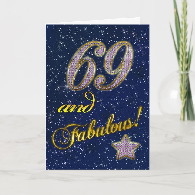 Carte 69e anniversaire pour quelqu'un Fabulous (Devant)